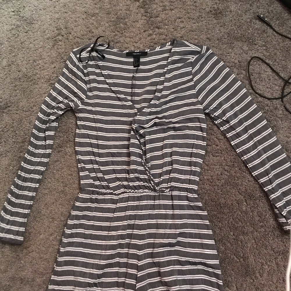 forever 21 striped romper